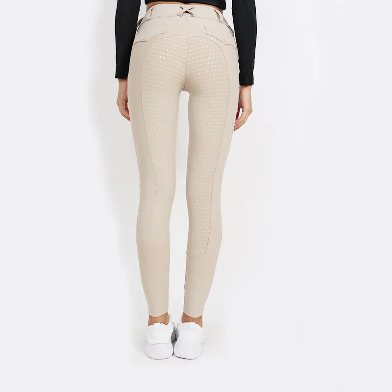 Customized Equestrian Breeches Wholesale Women Full Silicone Anti-pilling Equestrian Apparel For Horse