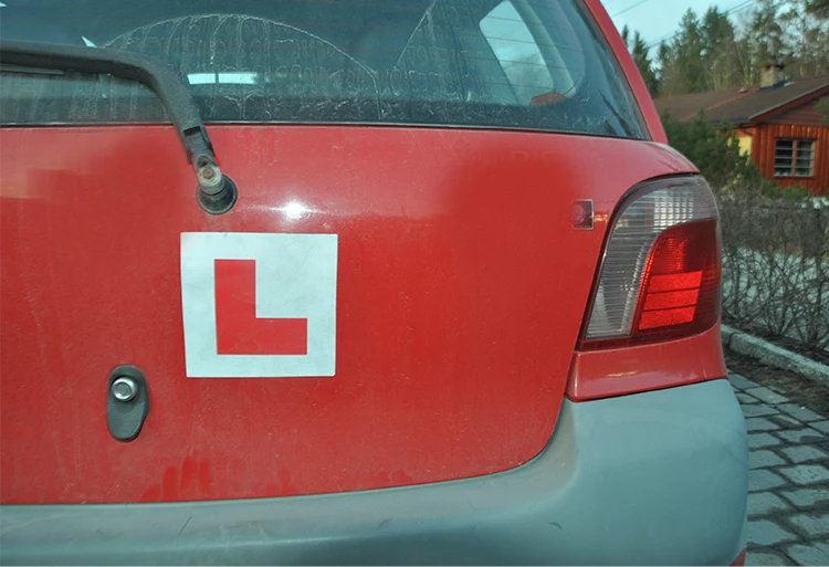 19.5Cm X 19.5 cm Car Stickers Exterior Red L Board Learning Driver car Decal Sticker
