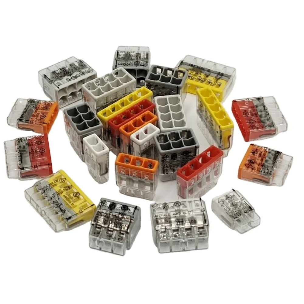 2773 3p new wagos terminal quick wire connector 2 pin 402 403 404 4 hole 405 406 408 5 way bulk wagos electrical cable connector