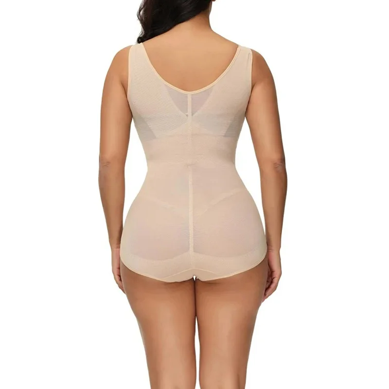 One piece mesh lightweight and breathable waist and chest support beautiful body and cross body corset
