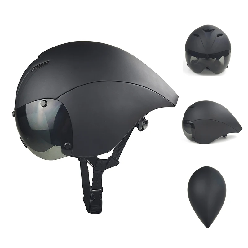 Racing Cycling Helmets Magnetic Lens Bicycle Helmet Black Medium Youth Adults Retro Bike Helmet