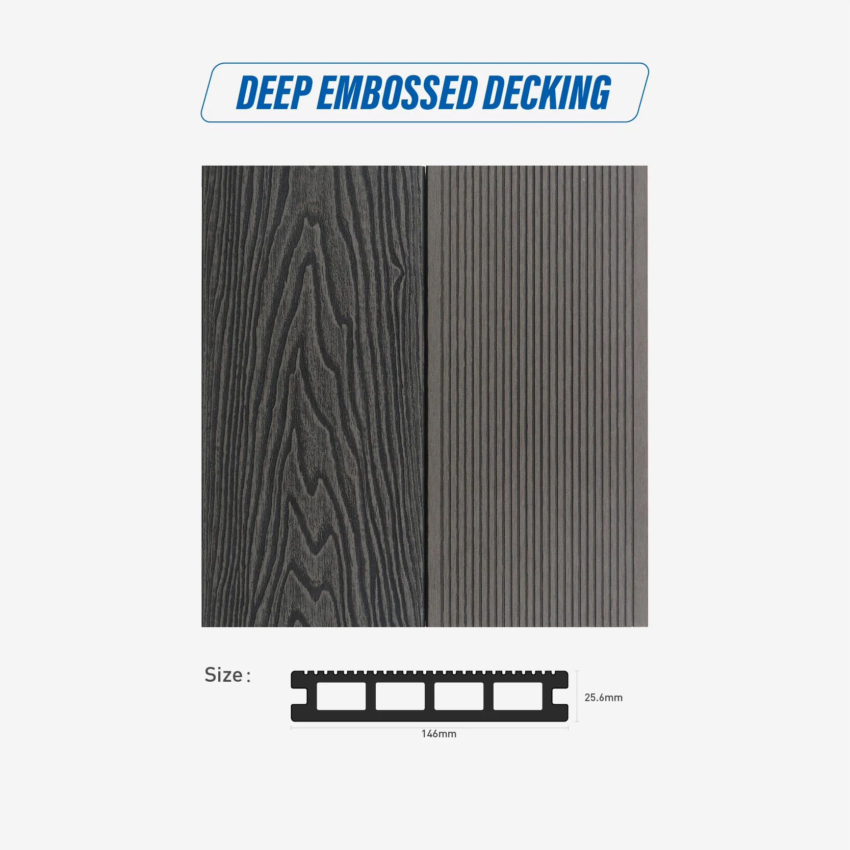 Weather Resistant Water Proof Long Lasting Wood Plastic Deck Composite Decking Boards Flooring For Outdoor Patio