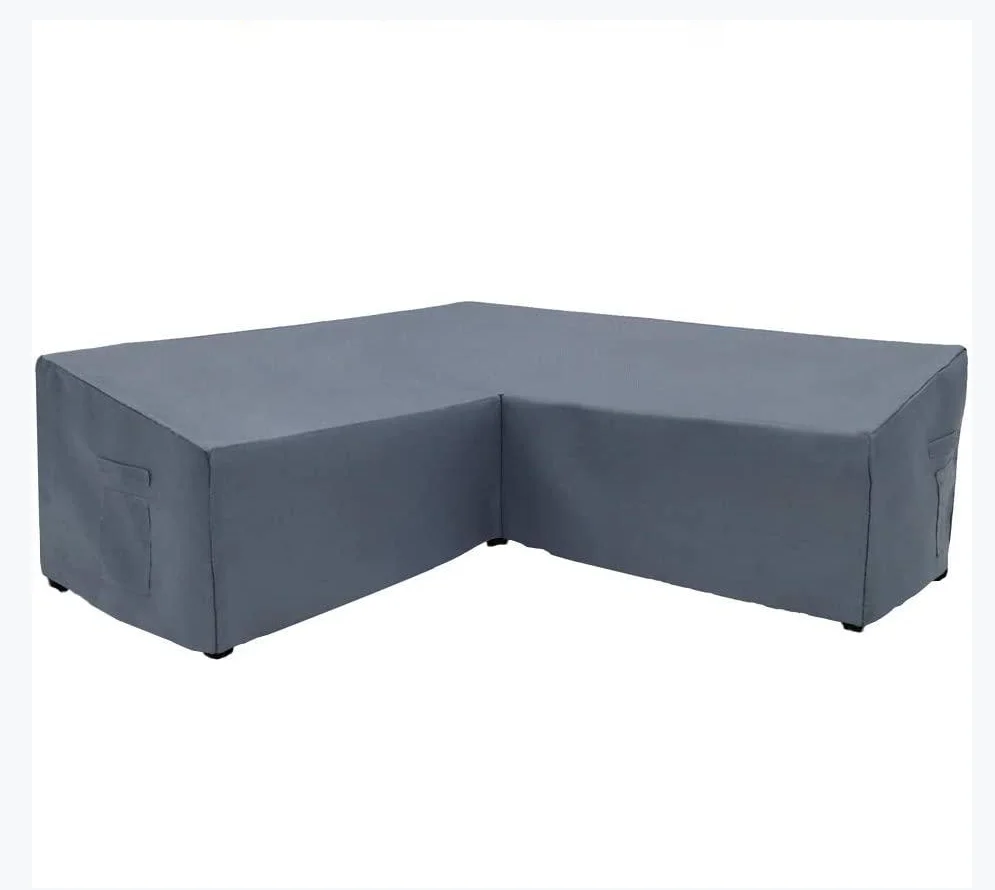OEM Garden Furniture Corner Sofa Cover V Shaped Waterproof Dustproof Windproof Oxford Fabric Outdoor Sofa Cover
