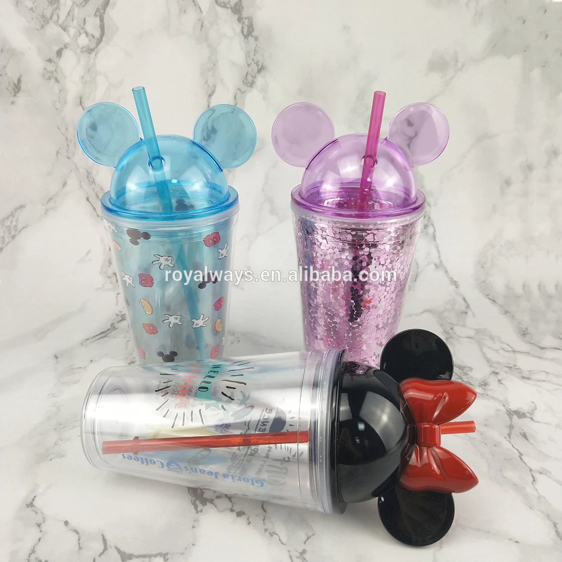 
Mickey Mouse 16oz Plastic Travel Cup with Straw 