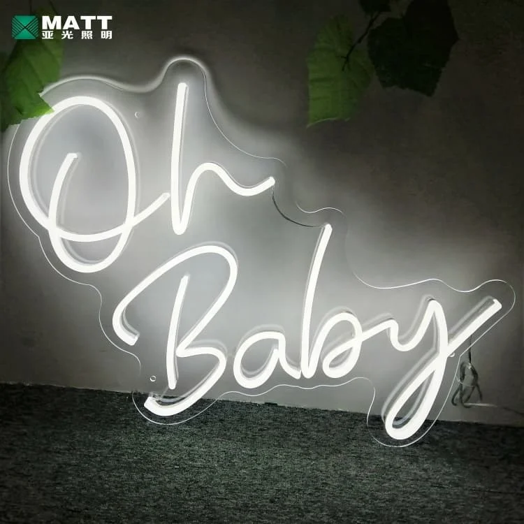 Matt dropshipping customized  lets party sign18 21 hello 30 oh baby happy birthday neon sign for birthday Party event decoration