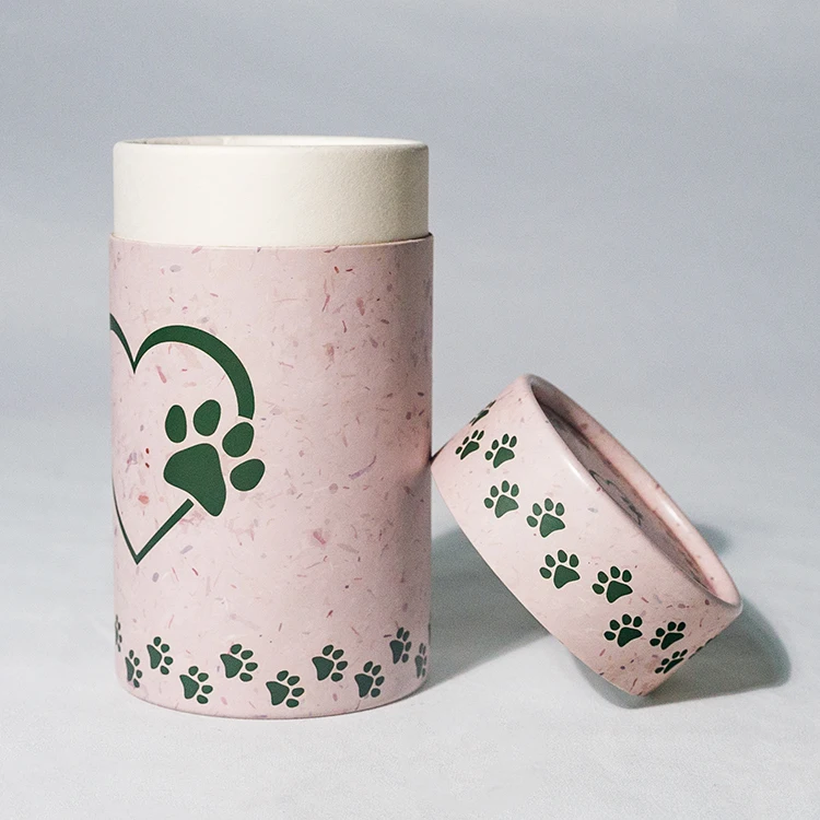Papierurnen paw print dog best pet ashes urn small cheap pet urn box scattering tube ashes personalized dog urns boxes for ashes
