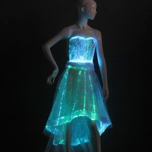 Fashion LED Light Up woman luxury clothing Luminous Illuminated Evening Dress