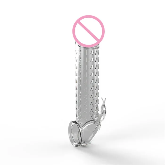 hot selling Crytral Condom penis sleeve Cock Enlargement Dick Extender Condoms for Men