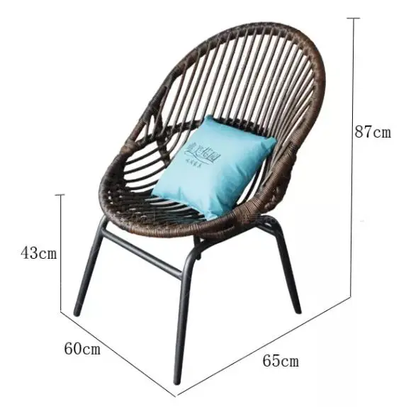 Hot cheap outdoor modern rattan chair PE wicker iron Bistro set 3pcs
