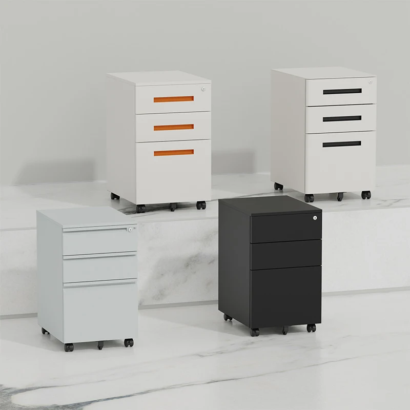 Wholesale Knock Down Office Mobile Drawers Filing Cabinet Movable Storage Cabinet Office Steel Cabinet With 3 drawer