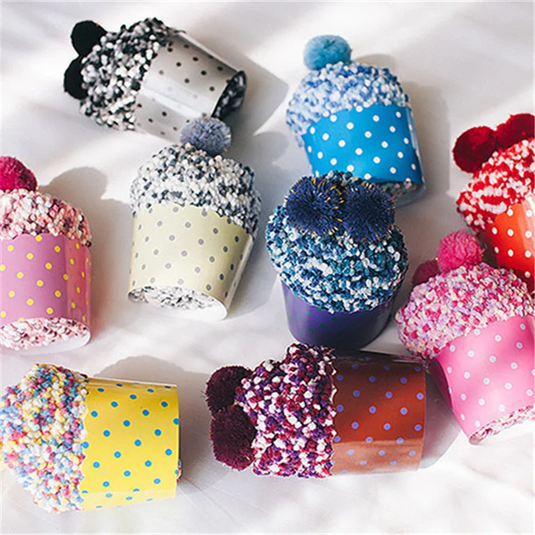 Wholesale Winter Women  Non Box Packing Cupcake Cozy Sleep Tube Sock Home Floor  Christmas Gift Fuzzy Socks