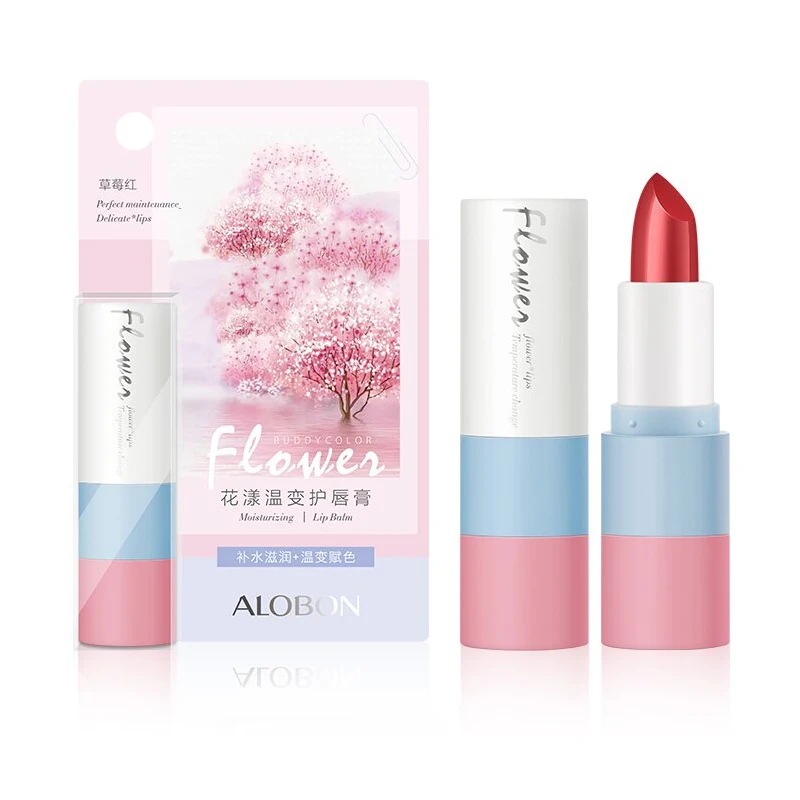 Alobon Warm Long Lasting Hydration 100% Vegan and Gluten Free Tinted Moisturizing Lip Care Lip Balm