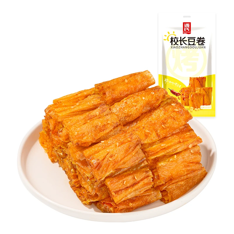 Пищевая закуска Genji, китайская закуска с острым тофу, пряные полоски, пряные полоски, здоровые закуски