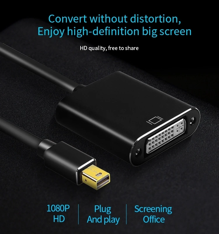 
MINI Display Port to DVI MINI DP MALE to DVI Female Adapter Support 1080P 3D 