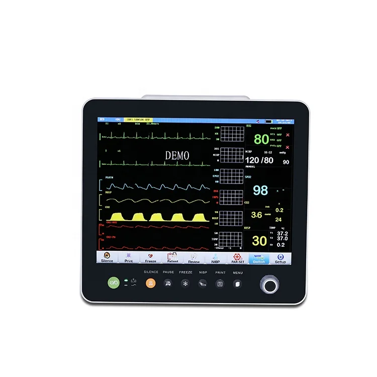15 inch Competitive Price Ambulance ICU Hospital monitor de signos vitales Equipment Approved Medical Portable Multi Parameter e