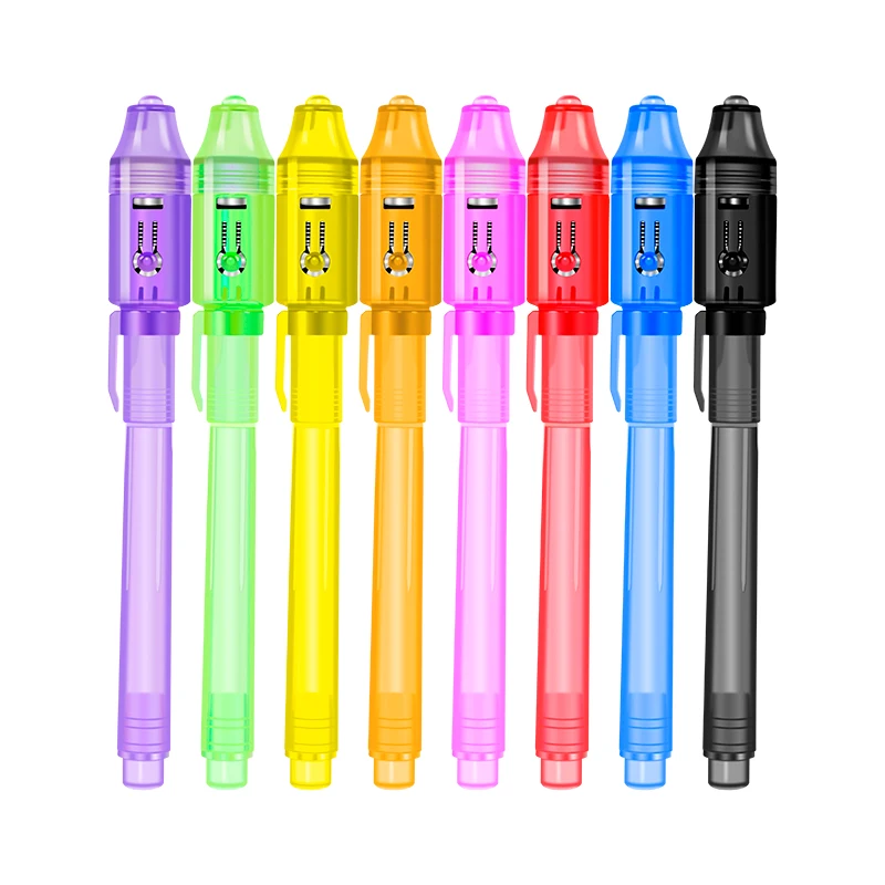 Ink Marker Pen Secret Spy Message for Ideas Gifts LED light UV money detector invisible ink pen