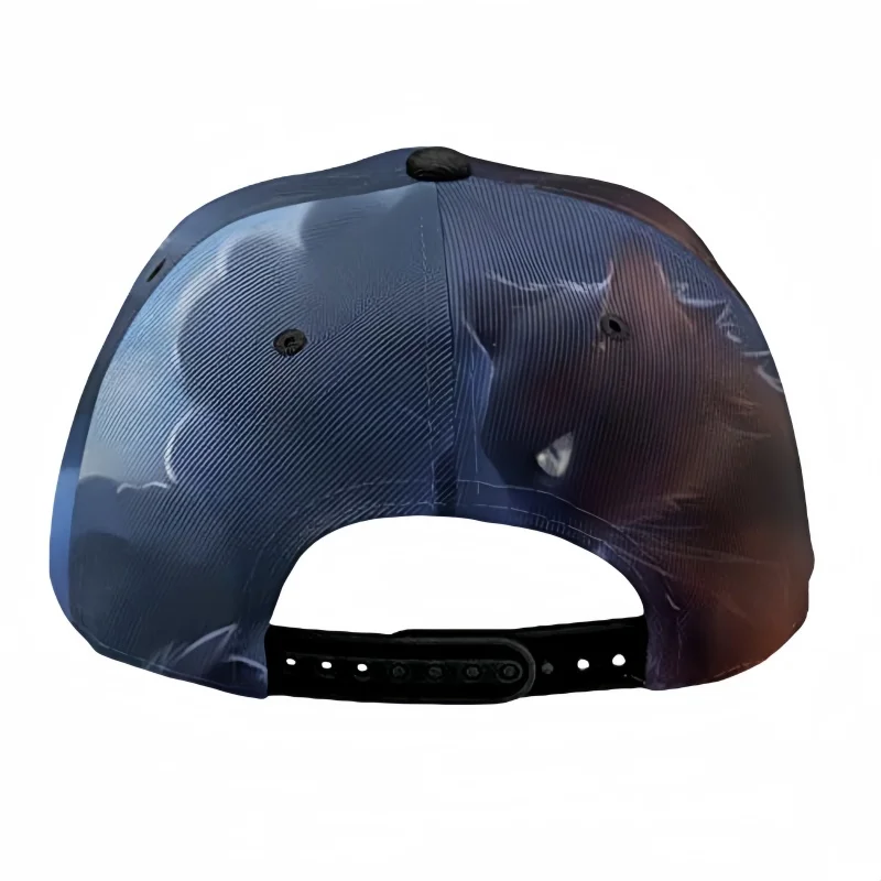 Unisex Rainbow Printed Cat Star Sky Snapback Cap Adjustable Flat Bill Hip Hop Hat