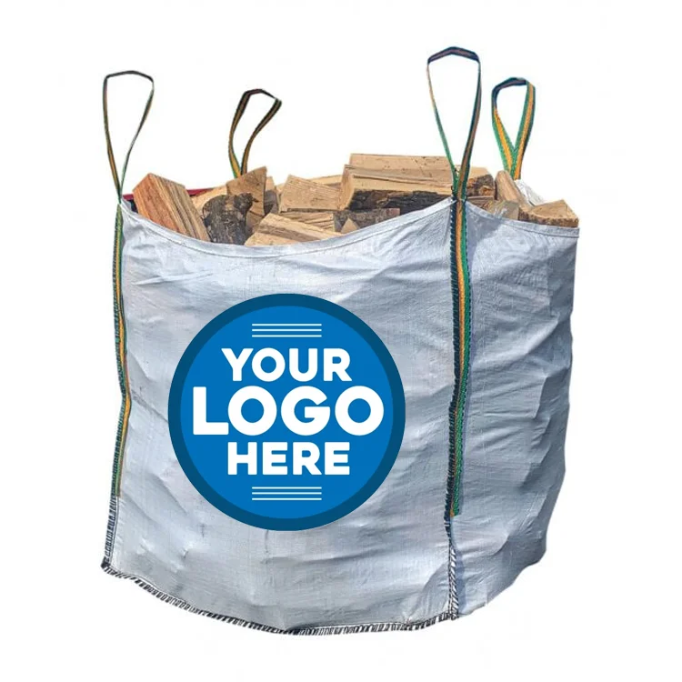 UV resistant ventilated logs firewood wood chips big bag 1500 kg vented net bag for wooden packing jumbo bag