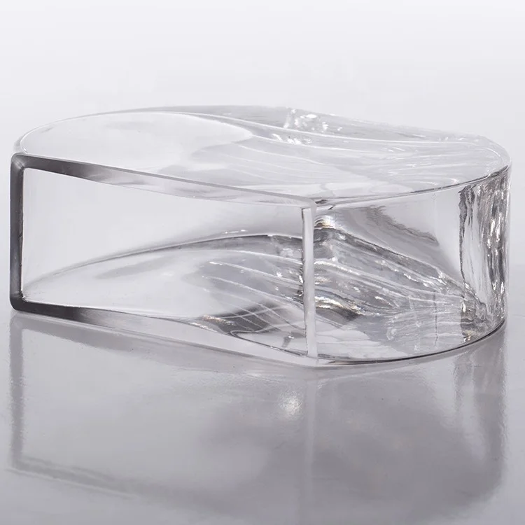Гравированная 2019 новая плоская прозрачная стеклянная миска для рыбы с логотипом на заказ приветствуется OEM