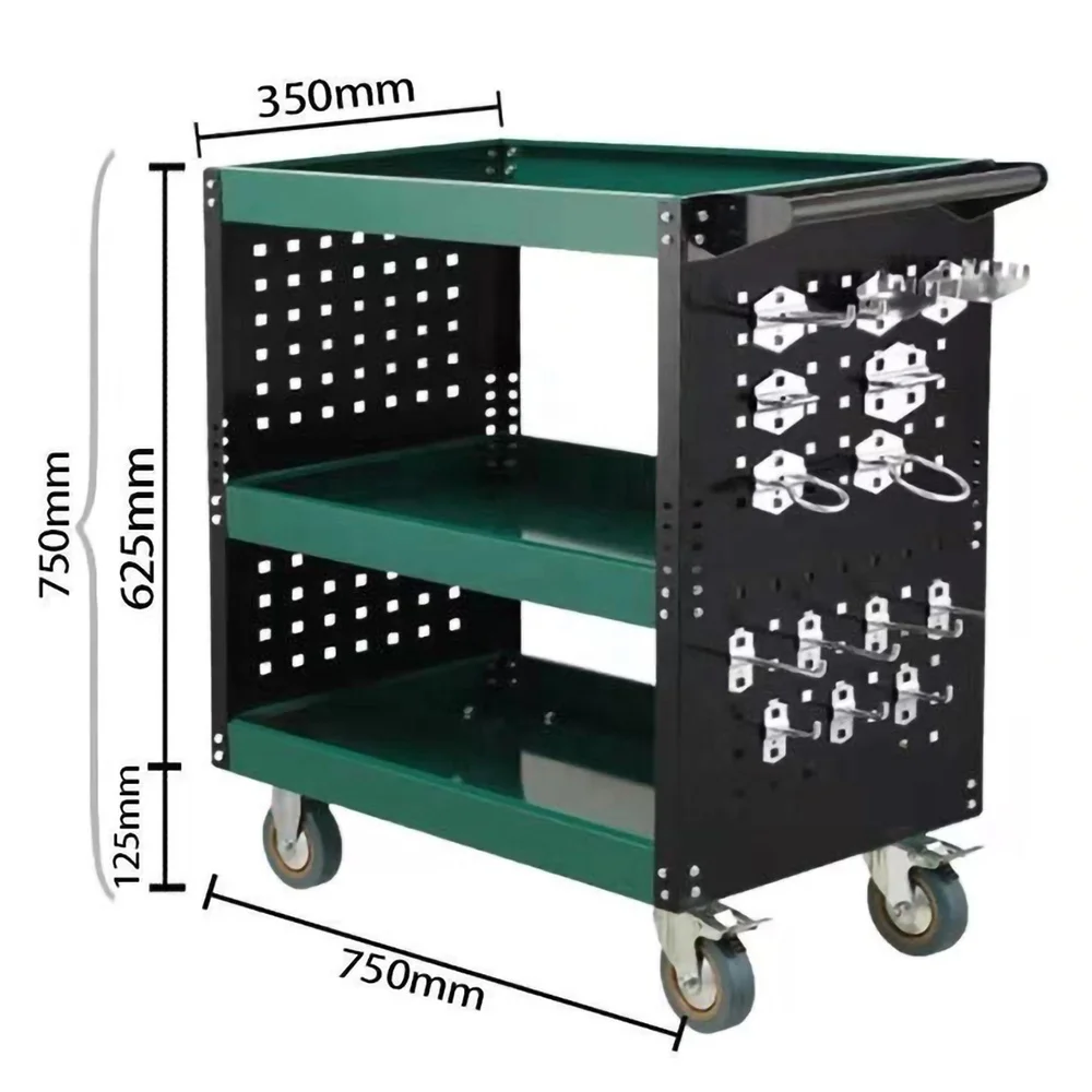 Multi Function Cold Steel Trolley Mobile Maintenance Parts Vehicle Tool Cart