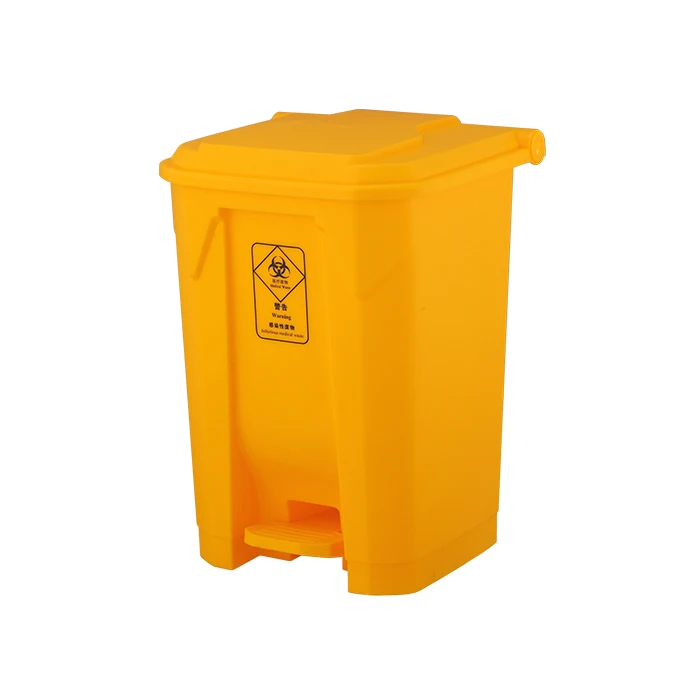 Пластиковые 50 л отходы наружный полипропилен HDPE экологически чистый мусорный контейнер колесная педаль для хранения мусора