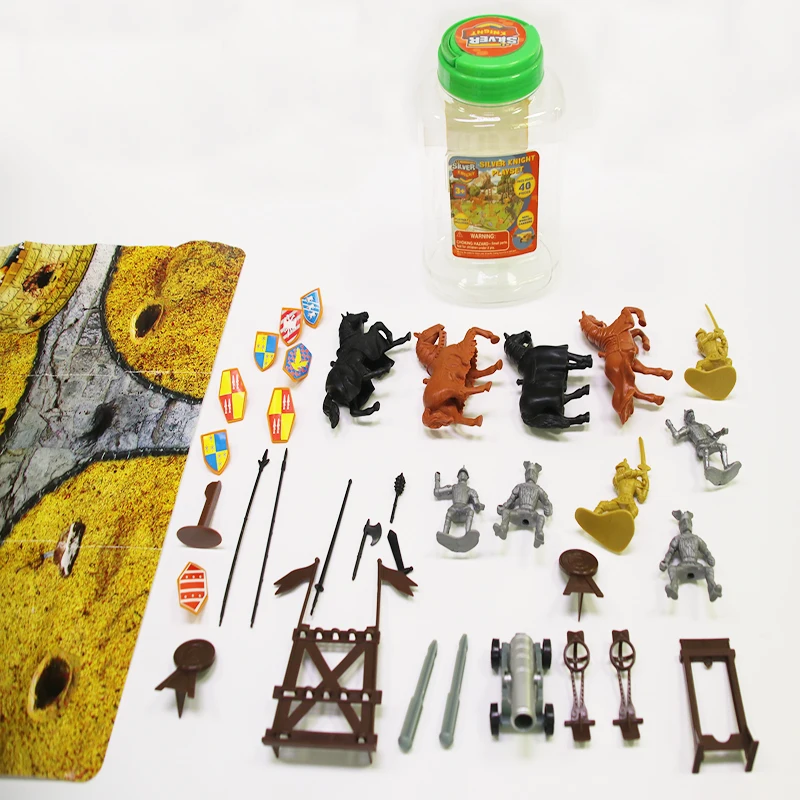 Заводской Лидер продаж рыцарь римский солдат оружие щит игрушка и осадный автомобиль набор игрушек средневековая война 40 шт.