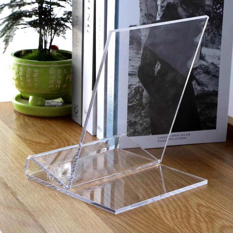Factory custom acrylic desktop L-shaped book holder