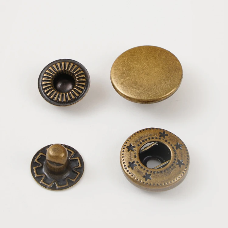 Hot Sale Stainless Steel Snap Buttons Nickel Free 15mm Metal Snap Buttons for Garment and  Overcoat
