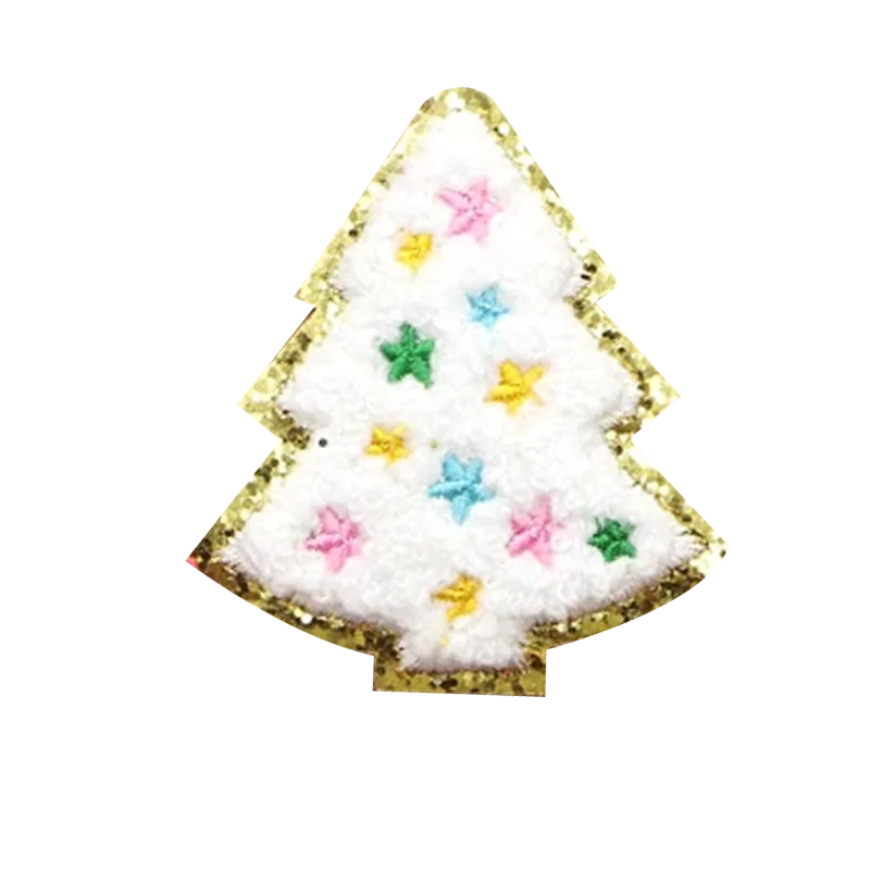 Wholesale Chenille Glitter Patch Teddy Bear Cute Felt Applique Iron On Patch Sew On Chenille Patch For Clothing