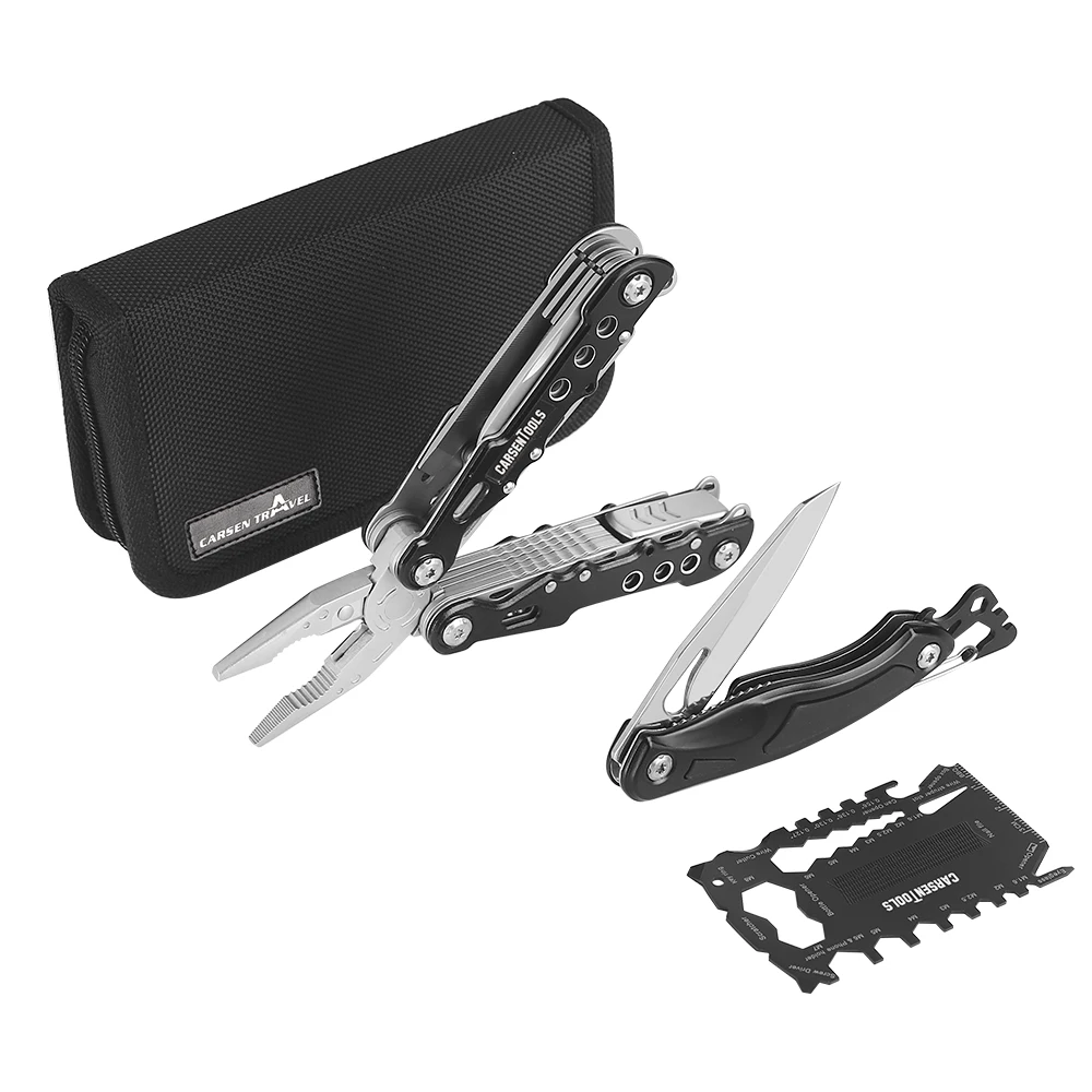 Outdoor Carabiner pocket knife,Multipurpose credit card tools,camping household hand tools sets