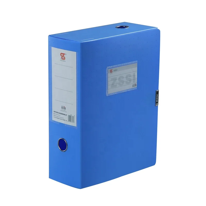 Logo A4 Plastic Storage Clip Document Portable Case Folder Size Box File