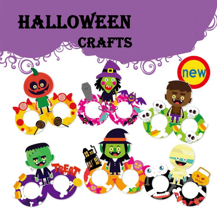 
2019 DIY Craft Halloween Glasses Kits for Kids age 3+ Makeup 