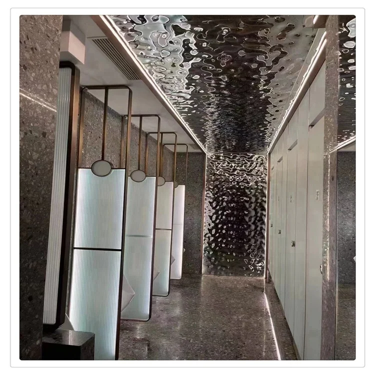 Hot sell water ripple stainless steel sheet 4x8 304 Decor 3D Design color Water Ripple plate