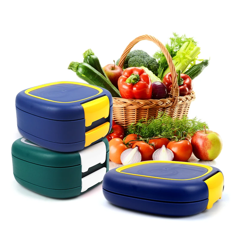 Best selling leakproof tiffin kids bento double lunch box layered for kids children