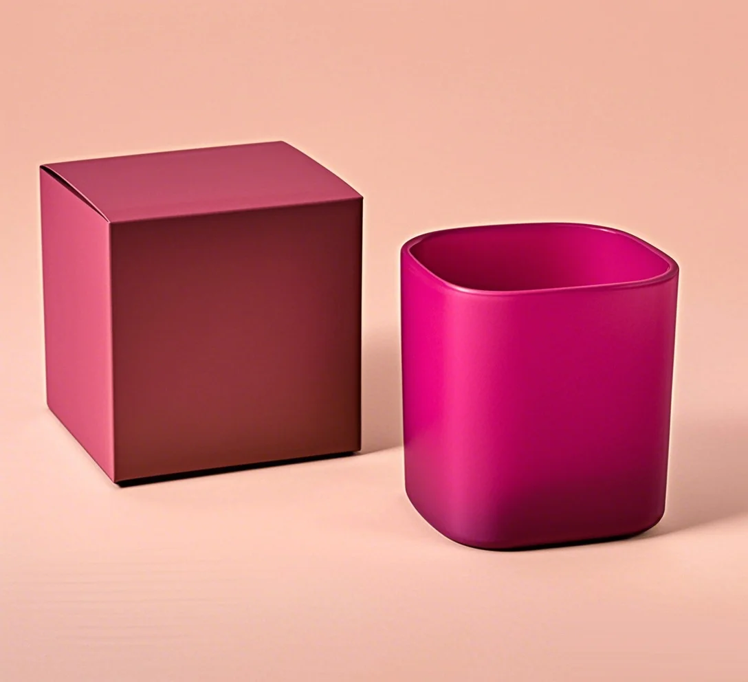 custom private label unique candle holder frosted empty square glass jars 3oz 10oz candle jars with wooden lids