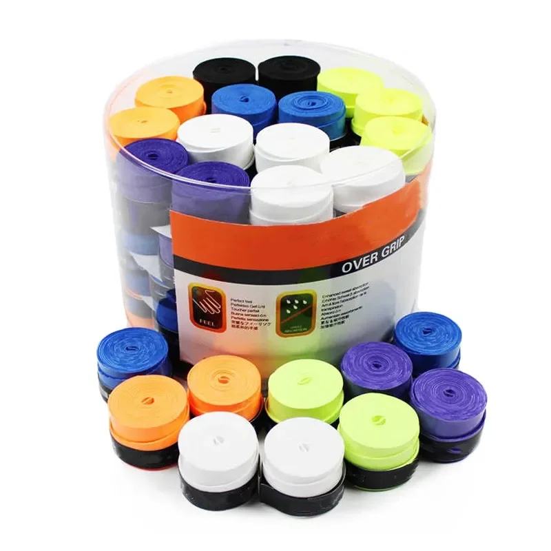 Popular 60 Pcs Anti-skid Sweat Absorbed Wraps Badminton Grips Sports Sweatband Dry Tennis Overgrips