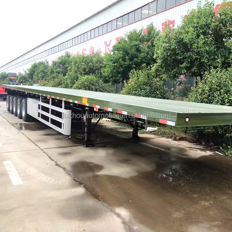 JOZOTG3 axle 40ft flatbed truck semi-trailer container flatbed trailer with container lock