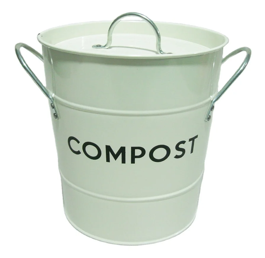 China Manufacturer galvanized iron Compost Bin Waste Storage Bin with Handle