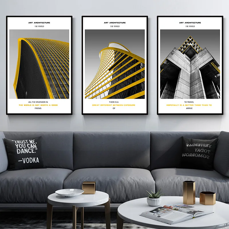 New Eco-Friendly material PET printed soundproof  wall art   decorative oil building  painting for living room wall  by numbers