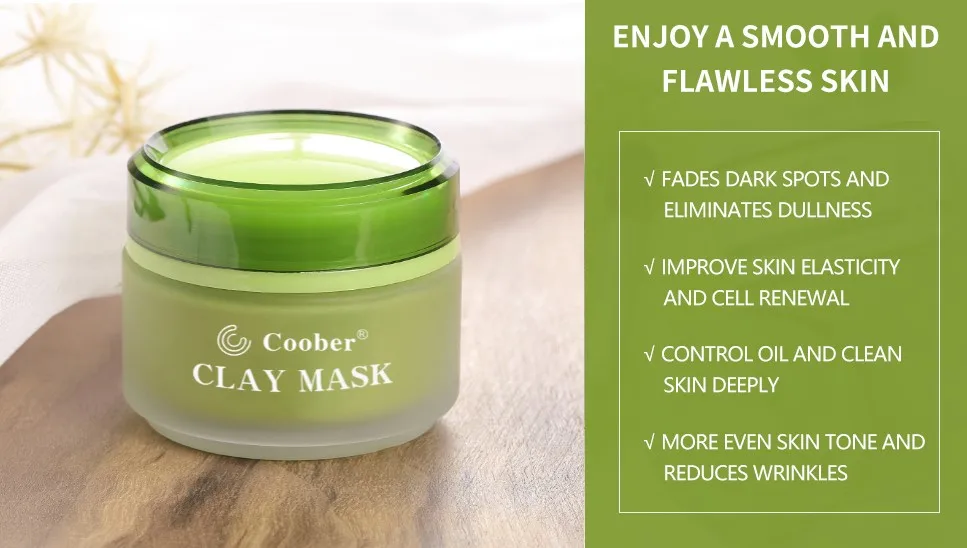 Paraben Free Green Clay Whitening Small Mud Mask Avovado for Dark Spots