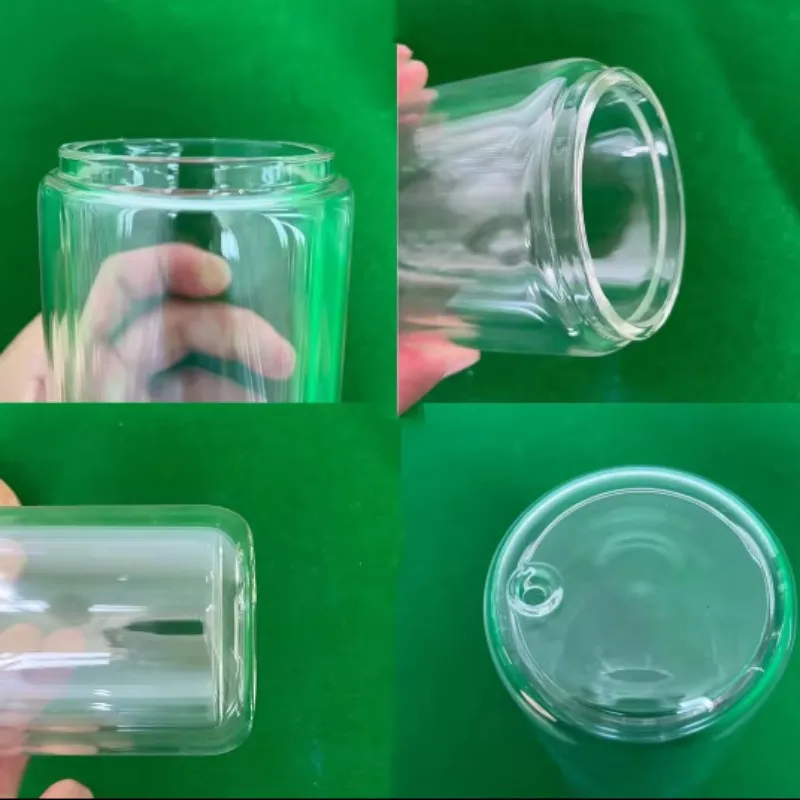 Sublimation Snowglobe Glassware Cup Snow Globe Water Bottle Iced Coffee Mug Double Wall Beer Can Tumbler With pre drilled hole