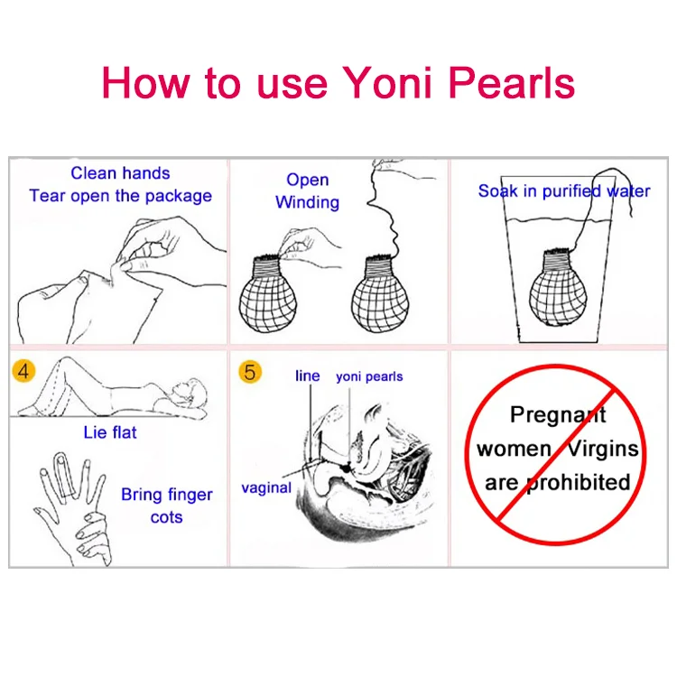 Wholesale Natural Herbs Clean Uterus Yoni Pearl High Quality No Side Effect Womb Vaginal Clean Point Tampon Yoni Detox Pearls