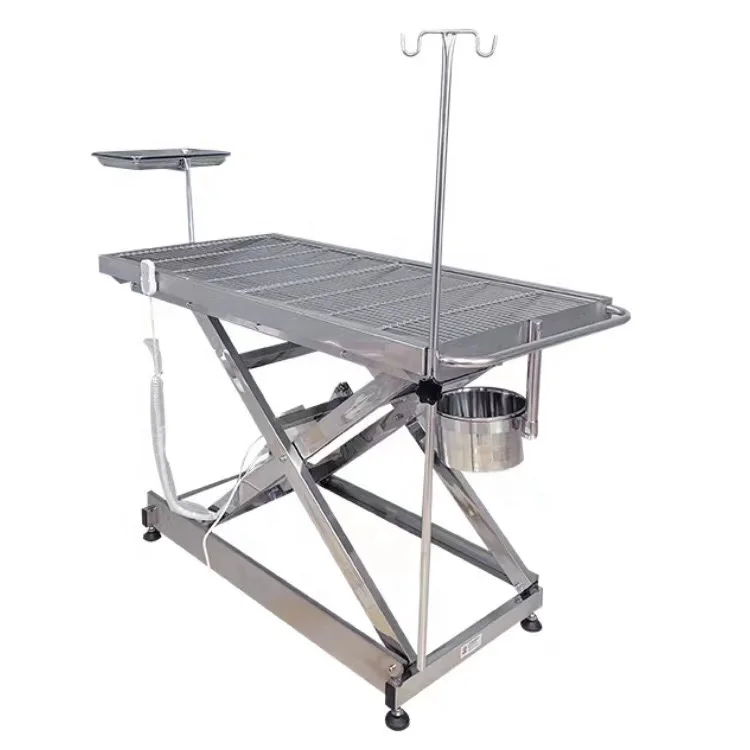 Stainless steel multifunctional electric lifting operating table for veterinary clinic
