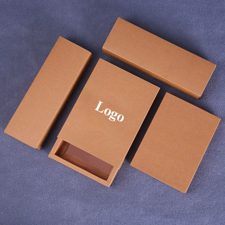 High quality Custom Logo Kraft Paper Box Drawer  gift box