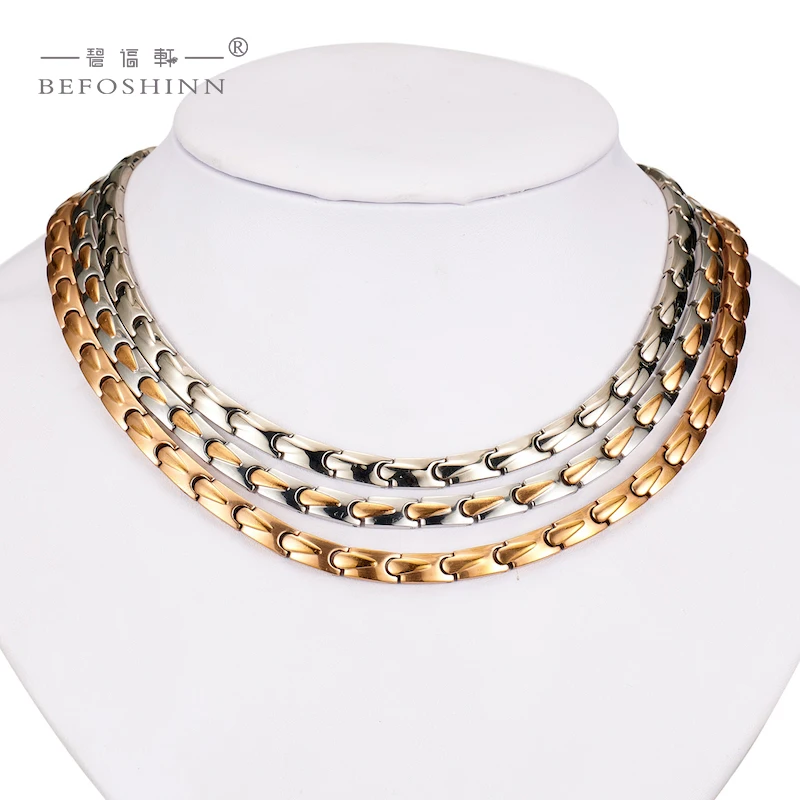 Luxury Titanium Germanium Bio Hip Hop Style Healthy Energy Necklace Accessories for Men and Women