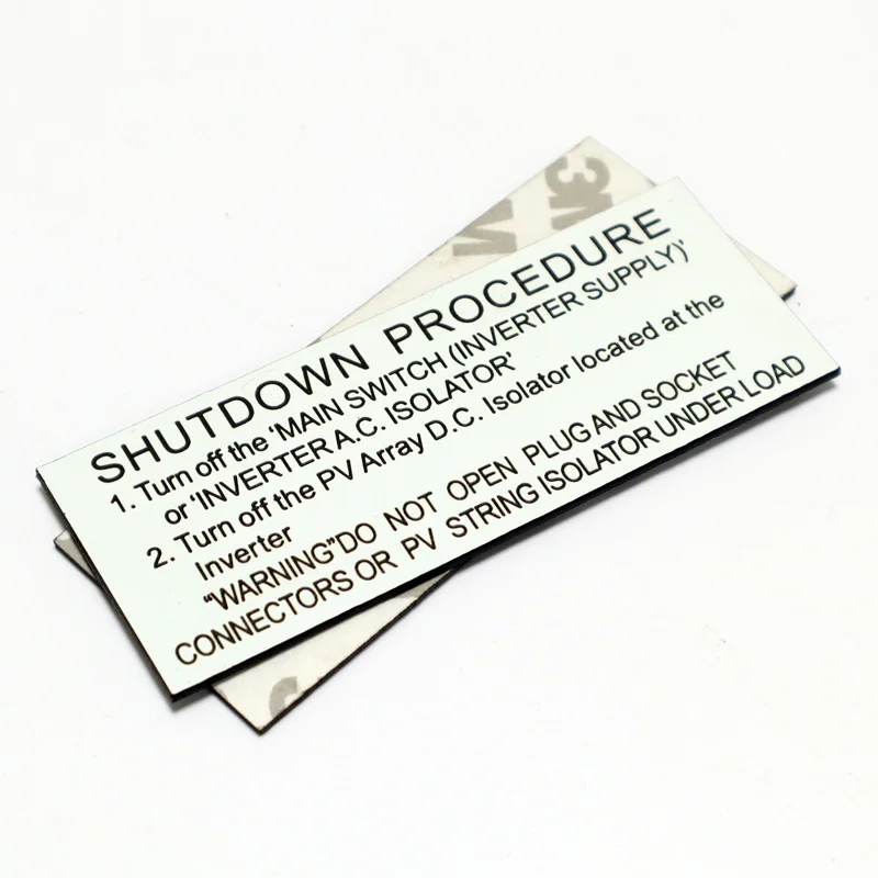Manufacture Custom Plastic Traffolyte Double Color Label Kits Plastic Engraved Abs Solar Label Tag - Buy Pv Solar Power Kits,Pla