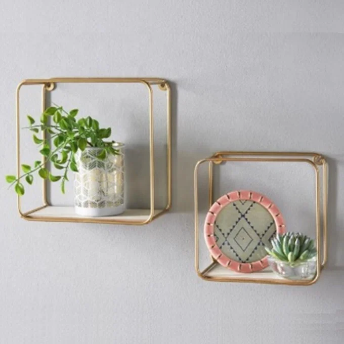 Плавающие полки настенные деревянные железные из МДФ для хранения картинных рамок предметов коллекционирования декоративных