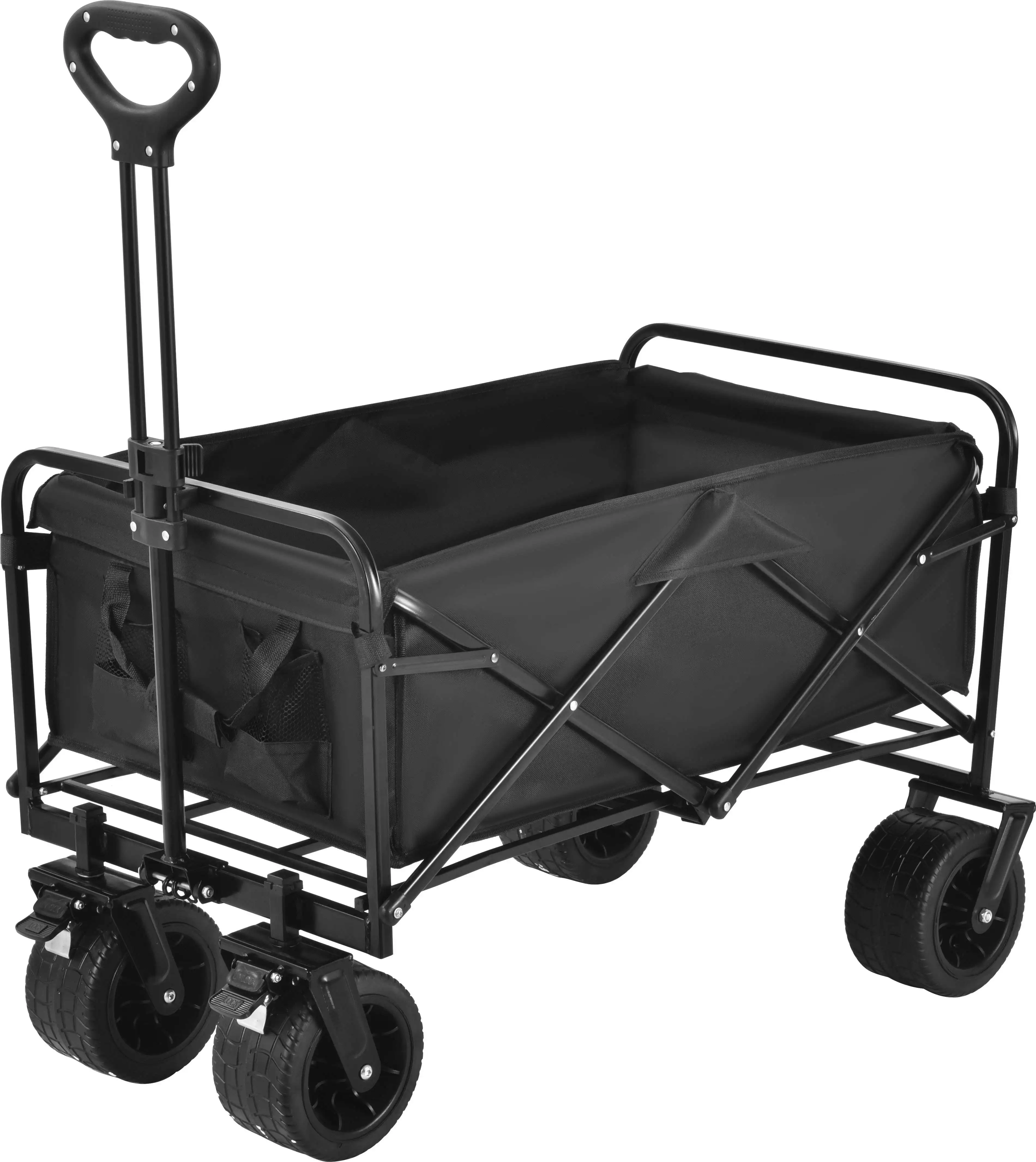 foldable table wagon camping outdoor cargo table wagon 2 in 1 big wheel 100kg bearing for beach camp shopping