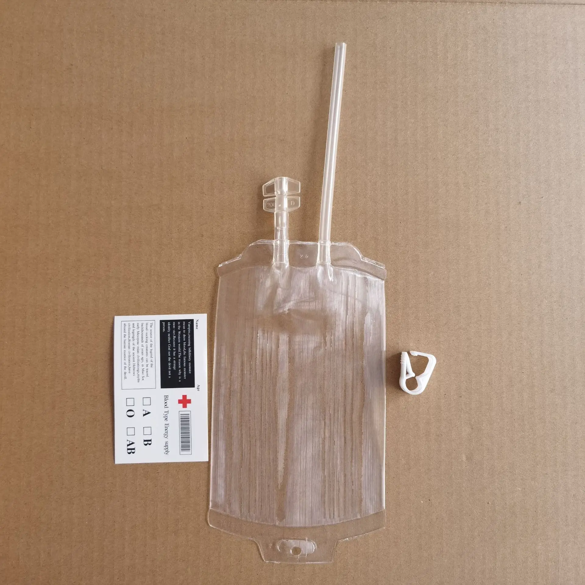350ml Blood Bag Dual-Tube Beverage Pouch Energy Pack Vampire Diaries Halloween Decoration Blood Bag Universal Model