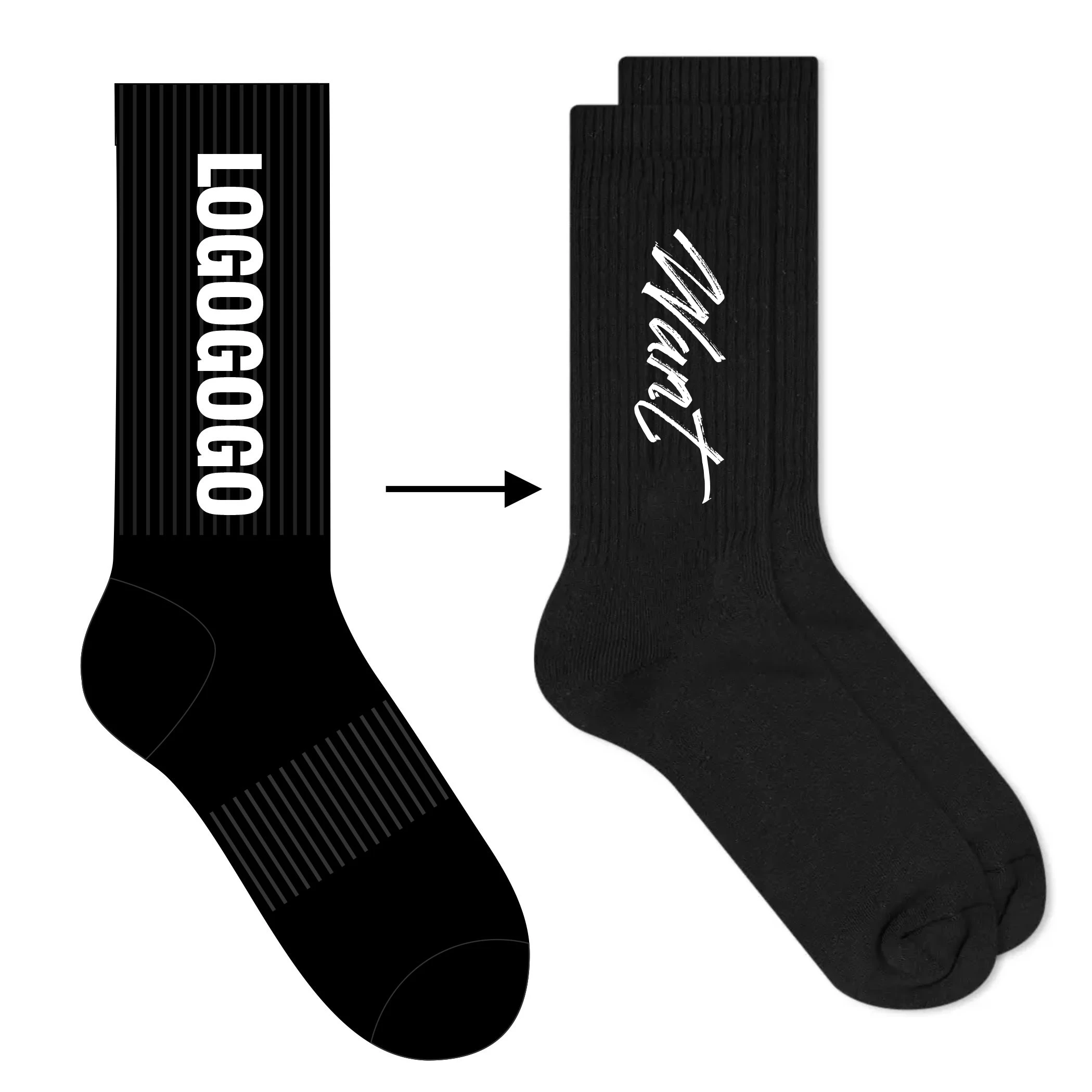 Custom Socks Design Your Band Logo Wholesale breathable soft Fashion sports Socks